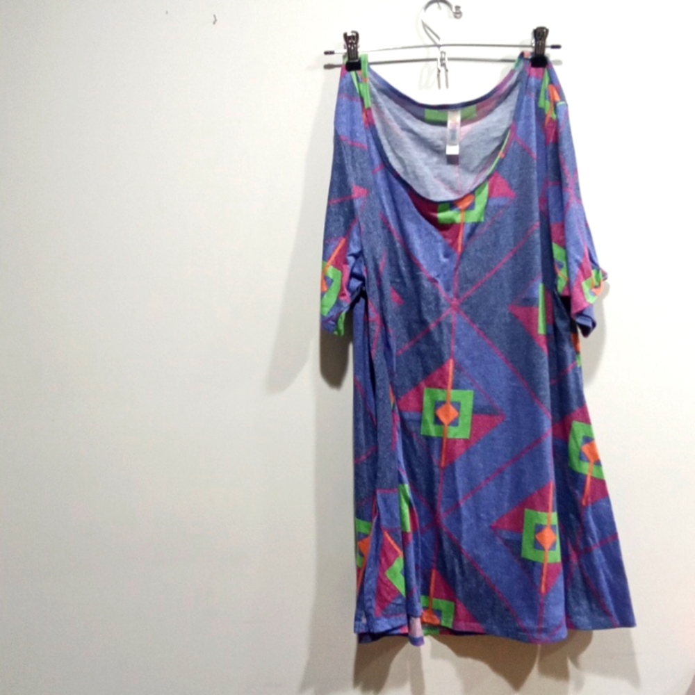 Purple and Blue Oversized Short Sleeve T-Shirt